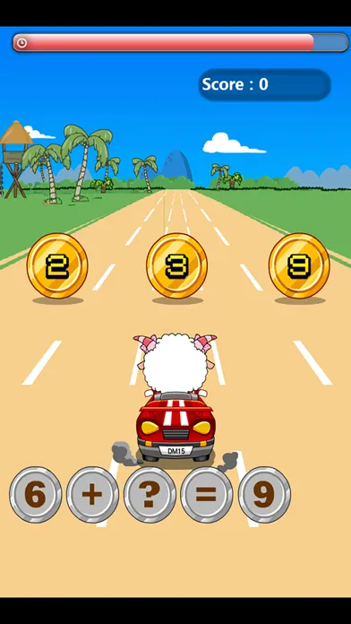 Ảnh chụp màn hình của Kindergarten  123 practice-Math car