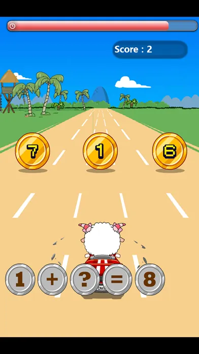 Ảnh chụp màn hình của Kindergarten  123 practice-Math car