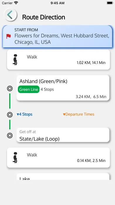 Captures d'écran de Chicago CTA Train Bus Tracker