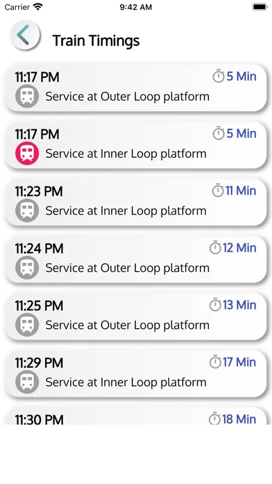 Captures d'écran de Chicago CTA Train Bus Tracker