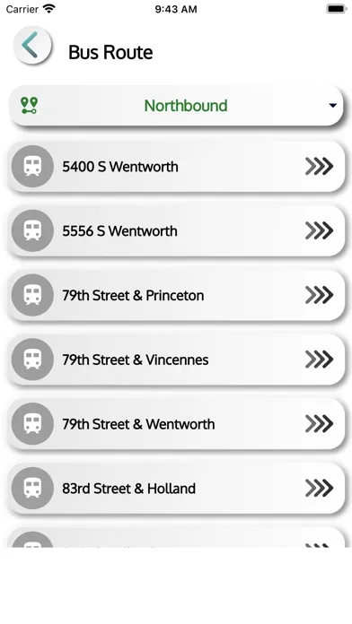 Captures d'écran de Chicago CTA Train Bus Tracker
