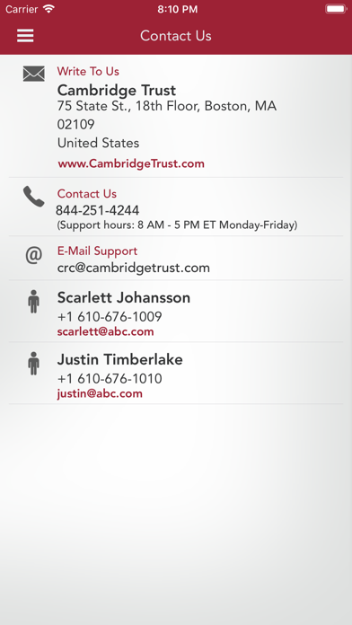 Capturas de pantalla de Cambridge Trust Total Wealth
