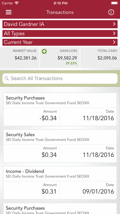 Capturas de pantalla de Cambridge Trust Total Wealth