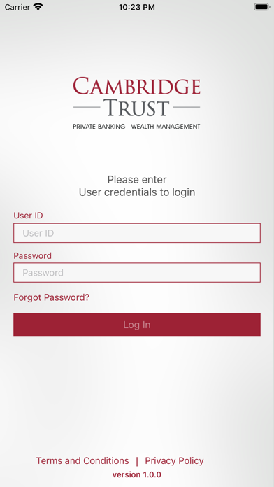 Capturas de pantalla de Cambridge Trust Total Wealth