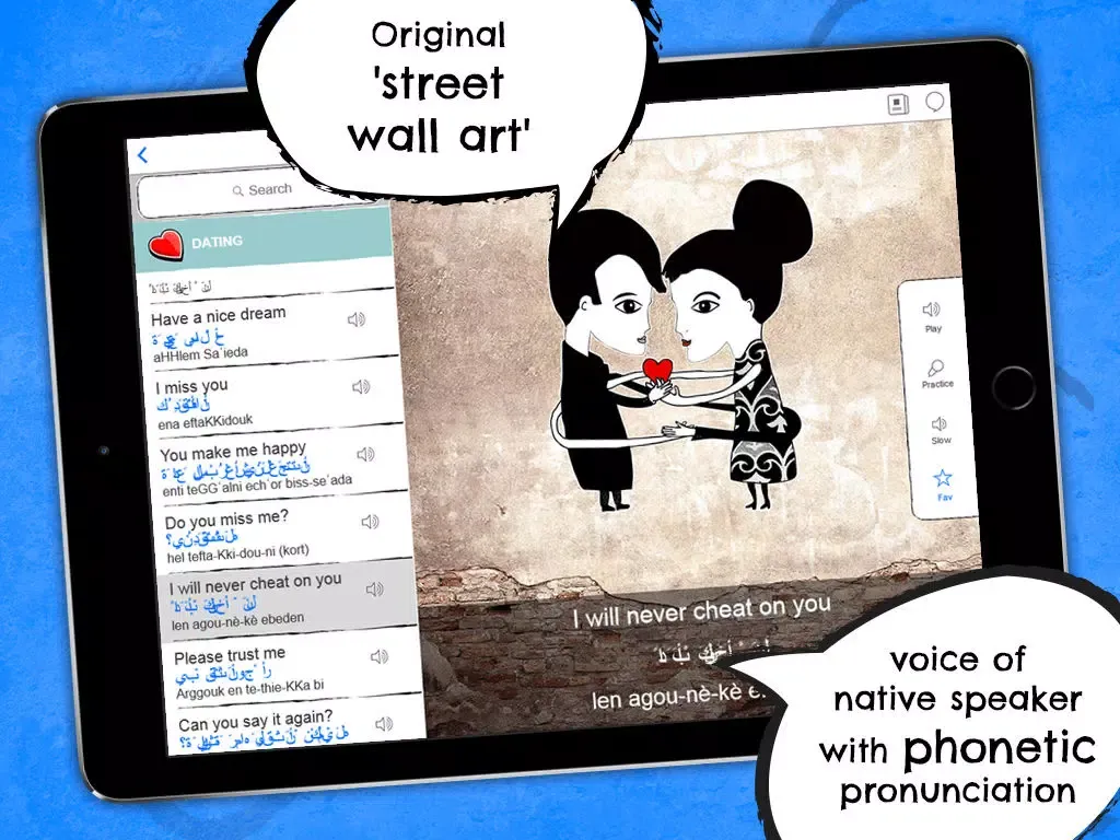 تصاویر Arabic Phrasi - Free Offline Phrasebook with Flashcards, Street Art and Voice of Native Speaker iPad 