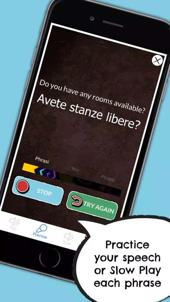 Zrzuty ekranu Italian Phrasi - Free Offline Phrasebook with Flashcards, Street Art and Voice of Native Speaker