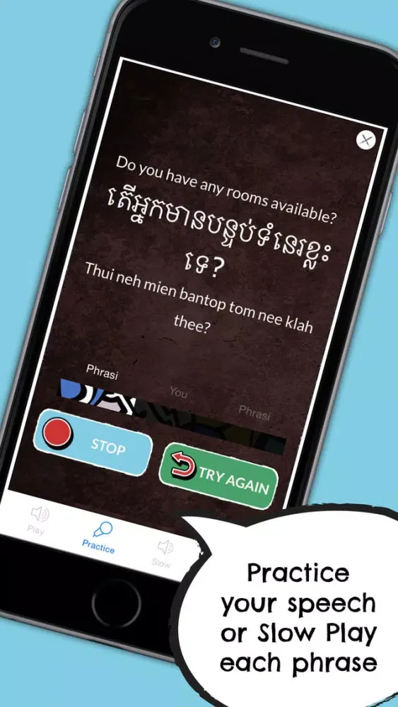 Cambodian Phrasi - Free Offline Khmer Phrasebook with Flashcards, Street Art and Voice of Native Speaker for Cambodia Travel スクリーンショット