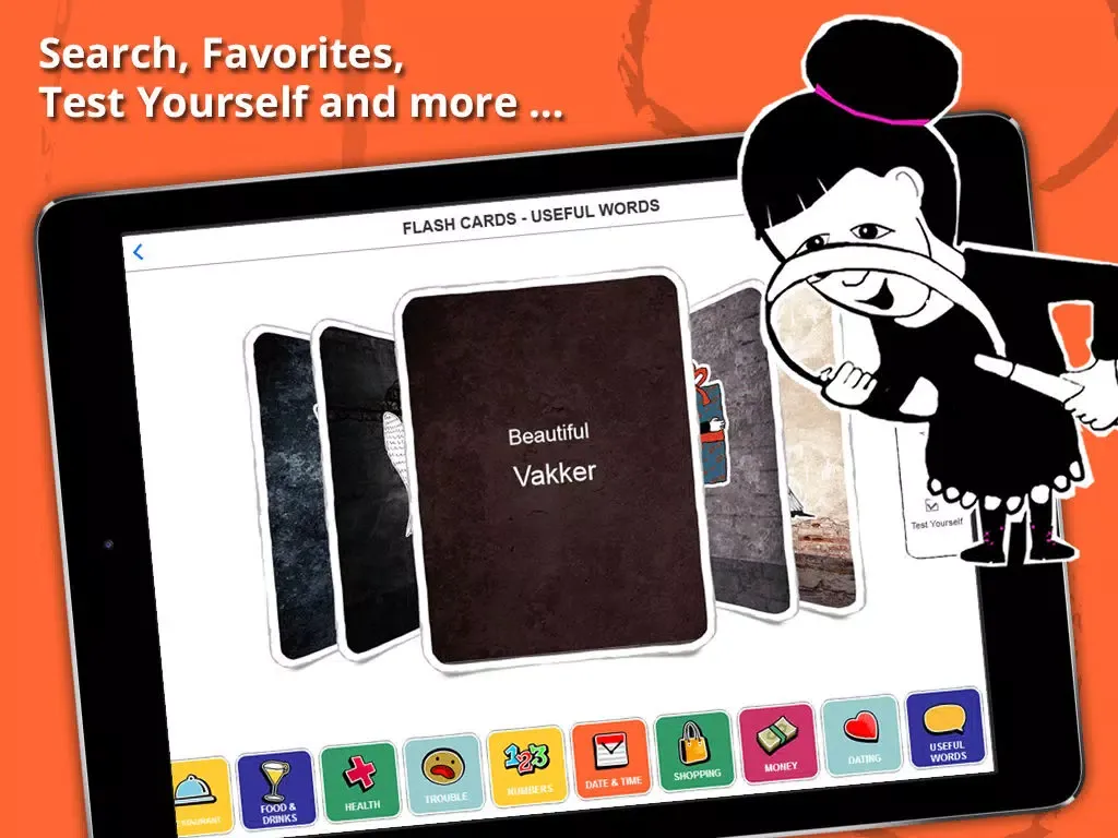 Norwegian Phrasi - Free Offline Phrasebook with Flashcards, Street Art and Voice of Native Speaker iPad  Ekran Görüntüleri