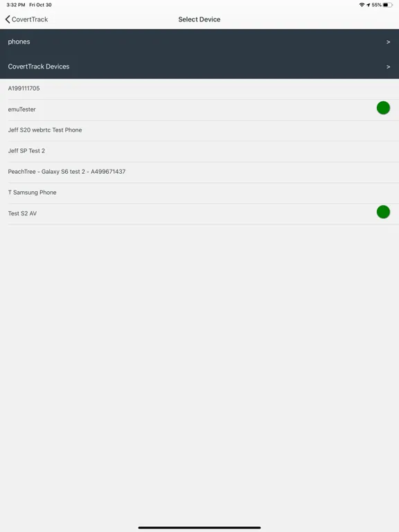 CovertTrack Mobile iPad  Screenshots