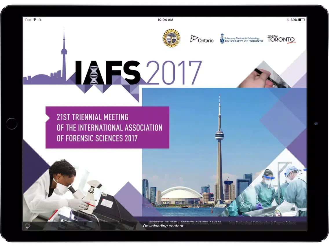 International Association of Forensic Sciences iPad  スクリーンショット