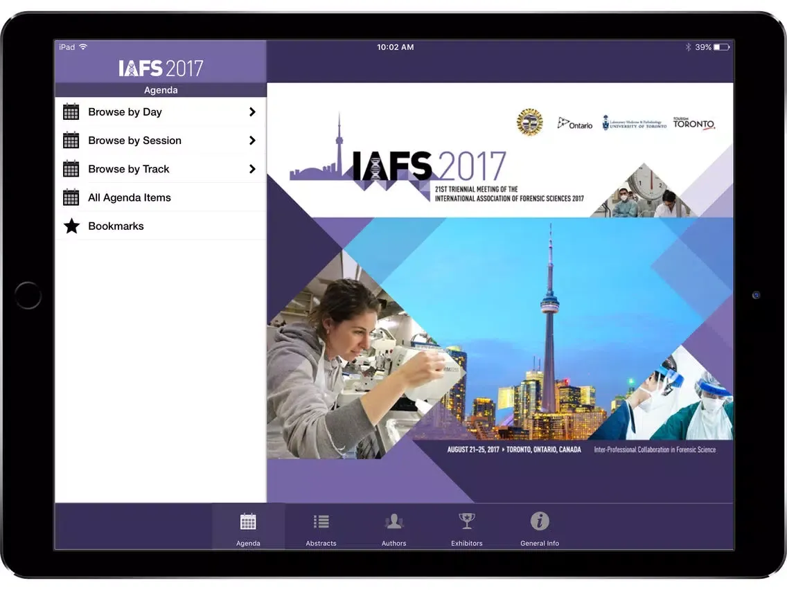 International Association of Forensic Sciences iPad  スクリーンショット