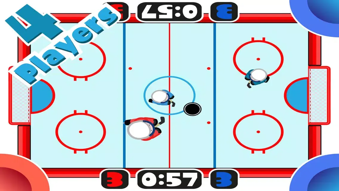 Tangkapan skrin 4 Players Ice Hockey