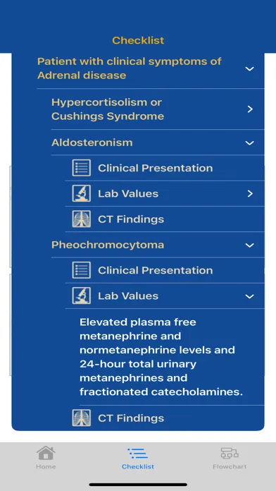 Zrzuty ekranu CTisus Adrenal Mass Checklist