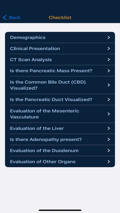 CTisus Pancreas Mass Checklist Screenshots