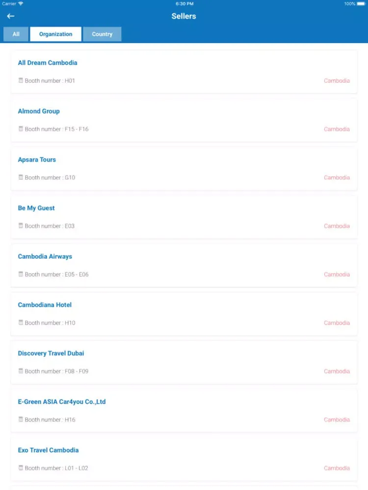 Cambodia Travel Mart iPad  Screenshots