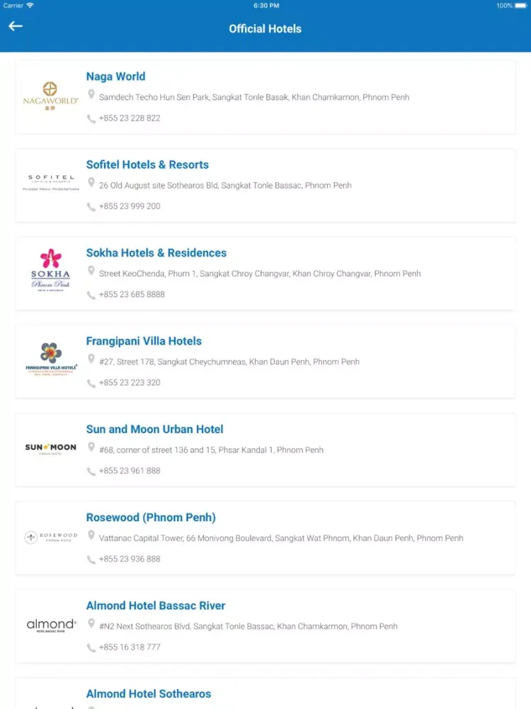 Cambodia Travel Mart iPad  Screenshots