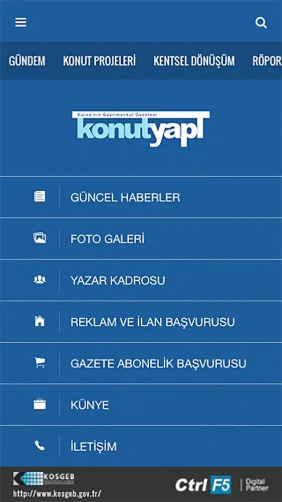Capturas de tela do Konut ve Yapı