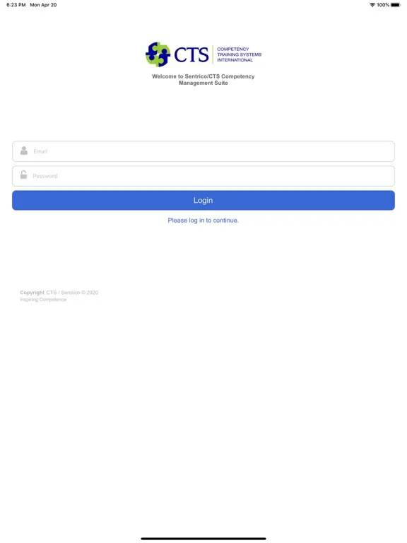 CTS Assessment iPad  Screenshots
