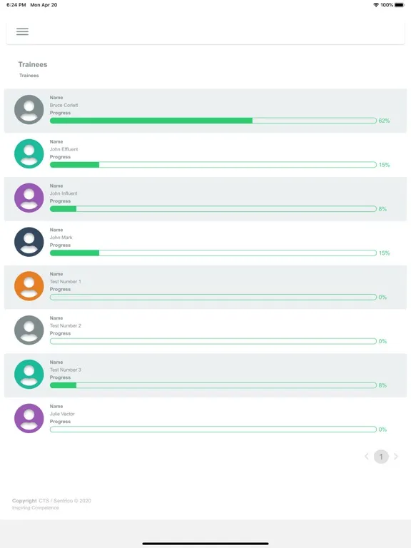 CTS Assessment iPad  Screenshots