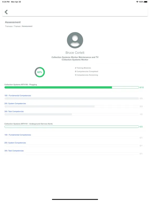 CTS Assessment iPad  Screenshots