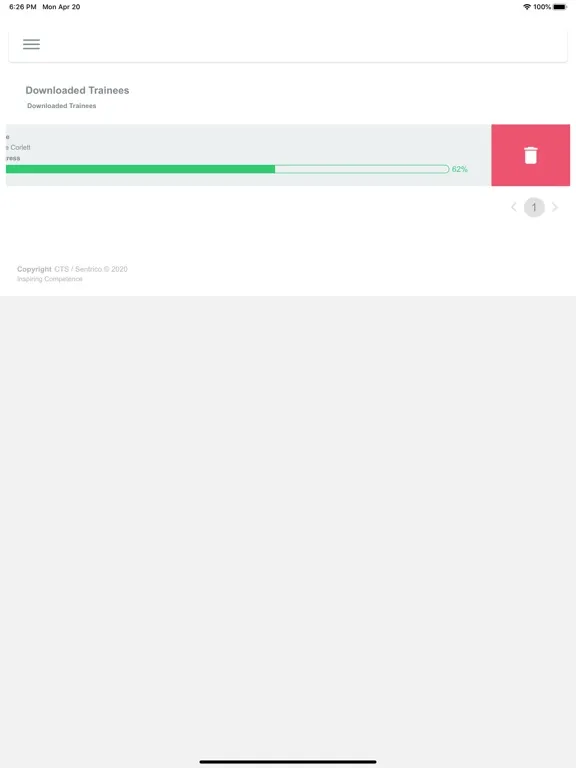 CTS Assessment iPad  Screenshots