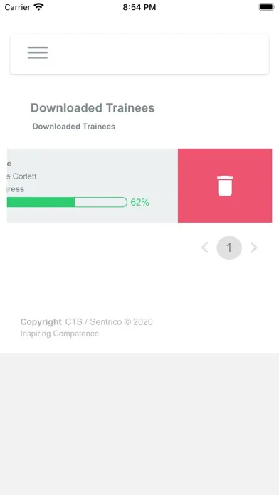 CTS Assessment Screenshots