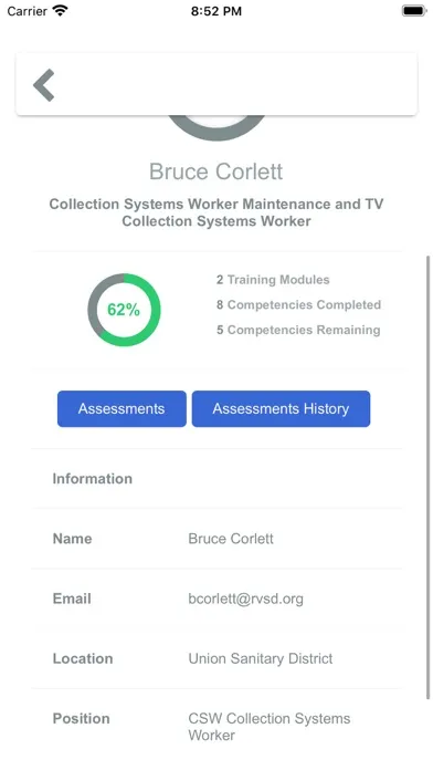 CTS Assessment Screenshots