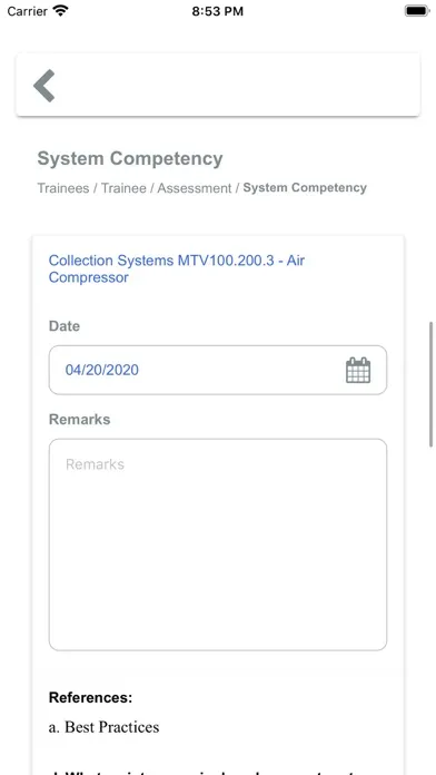 CTS Assessment Screenshots