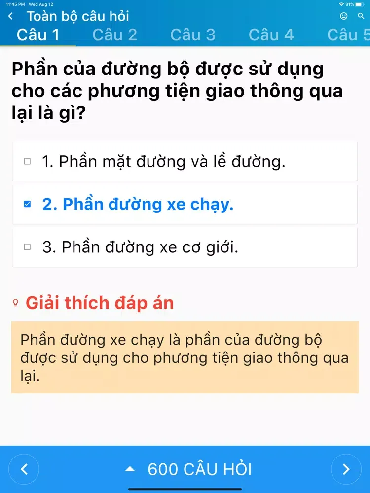 Zrzuty ekranu Ôn thi GPLX - Thi thu B2 iPad 