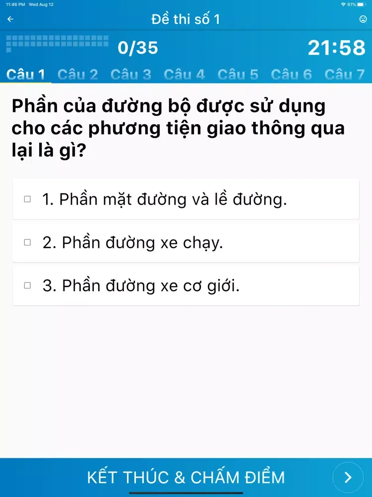 Zrzuty ekranu Ôn thi GPLX - Thi thu B2 iPad 