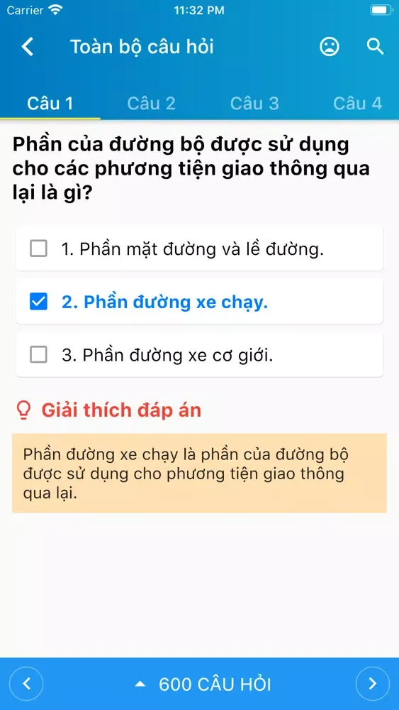 Zrzuty ekranu Ôn thi GPLX - Thi thu B2