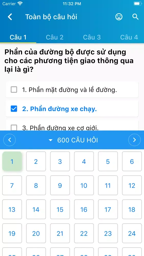 Zrzuty ekranu Ôn thi GPLX - Thi thu B2