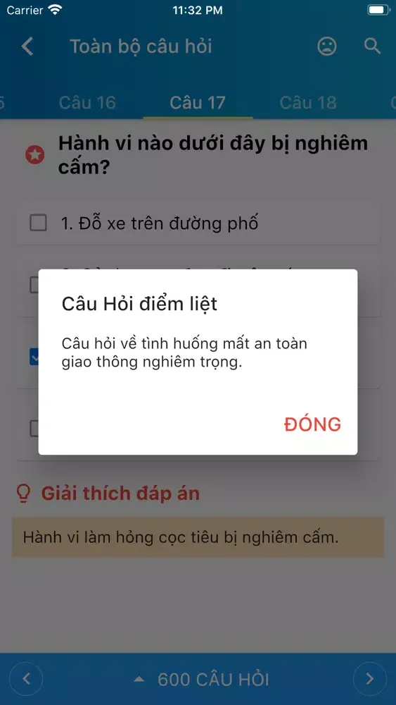 Zrzuty ekranu Ôn thi GPLX - Thi thu B2