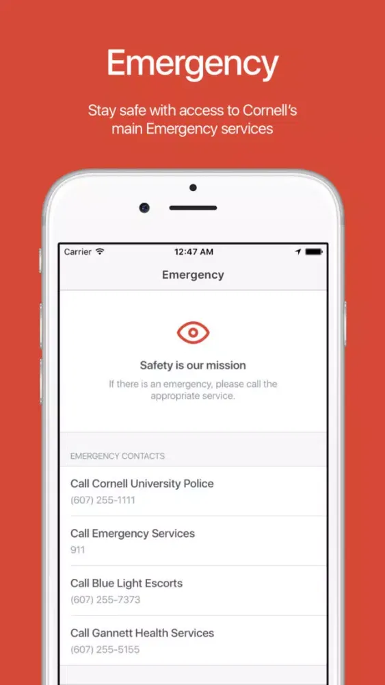Ảnh chụp màn hình của Cornell Big Red Shuttle