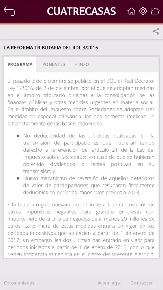 Cuatrecasas Legal Updates Screenshots