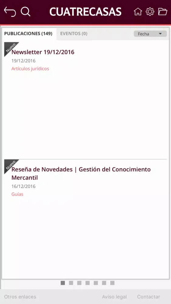 Cuatrecasas Legal Updates Screenshots