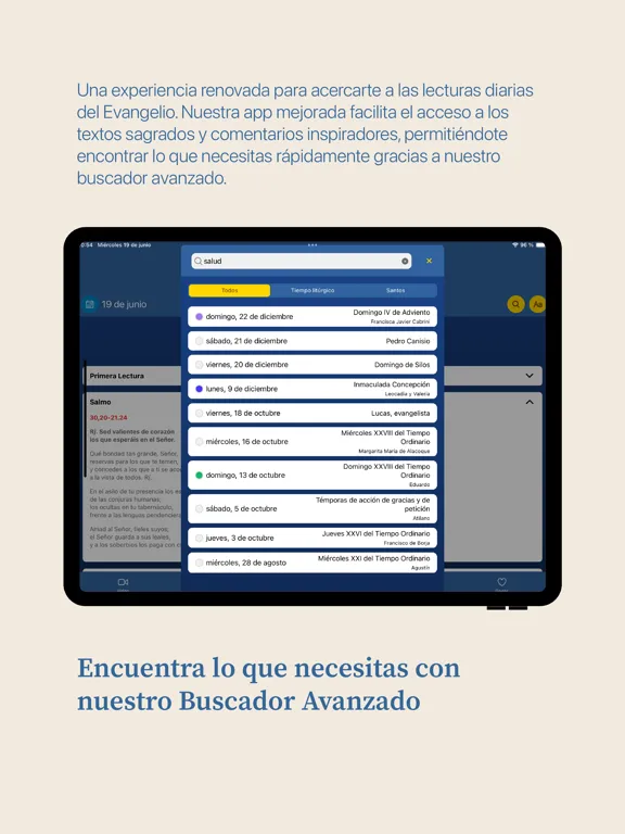 Tangkapan skrin La buena noticia de cada día iPad 