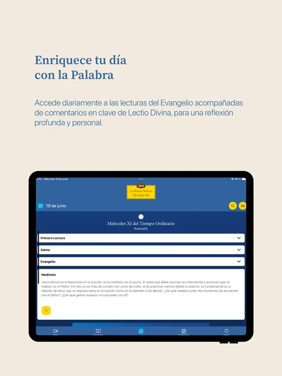 Tangkapan skrin La buena noticia de cada día iPad 
