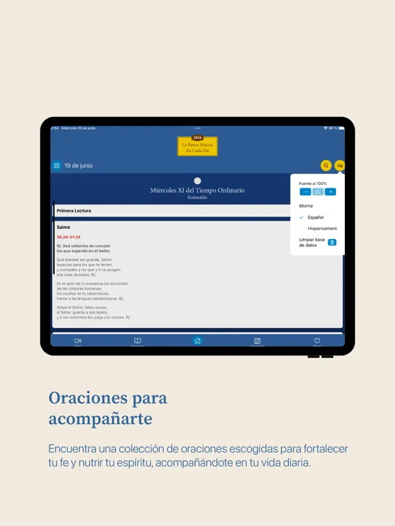 Tangkapan skrin La buena noticia de cada día iPad 