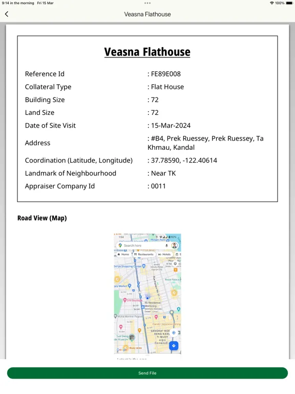 Collateral Appraisal iPad  স্ক্রিনশট