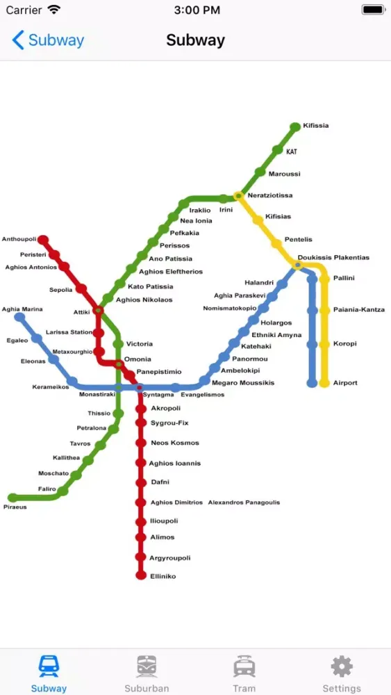 Zrzuty ekranu Athens Subway Pro