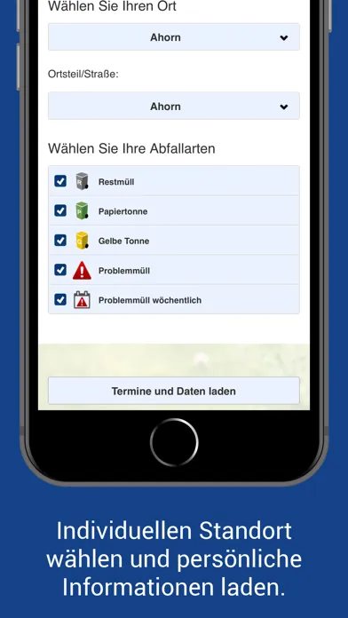 Landkreis Coburg Abfall-App 스크린샷