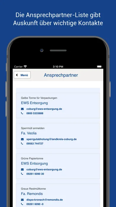 Landkreis Coburg Abfall-App 스크린샷