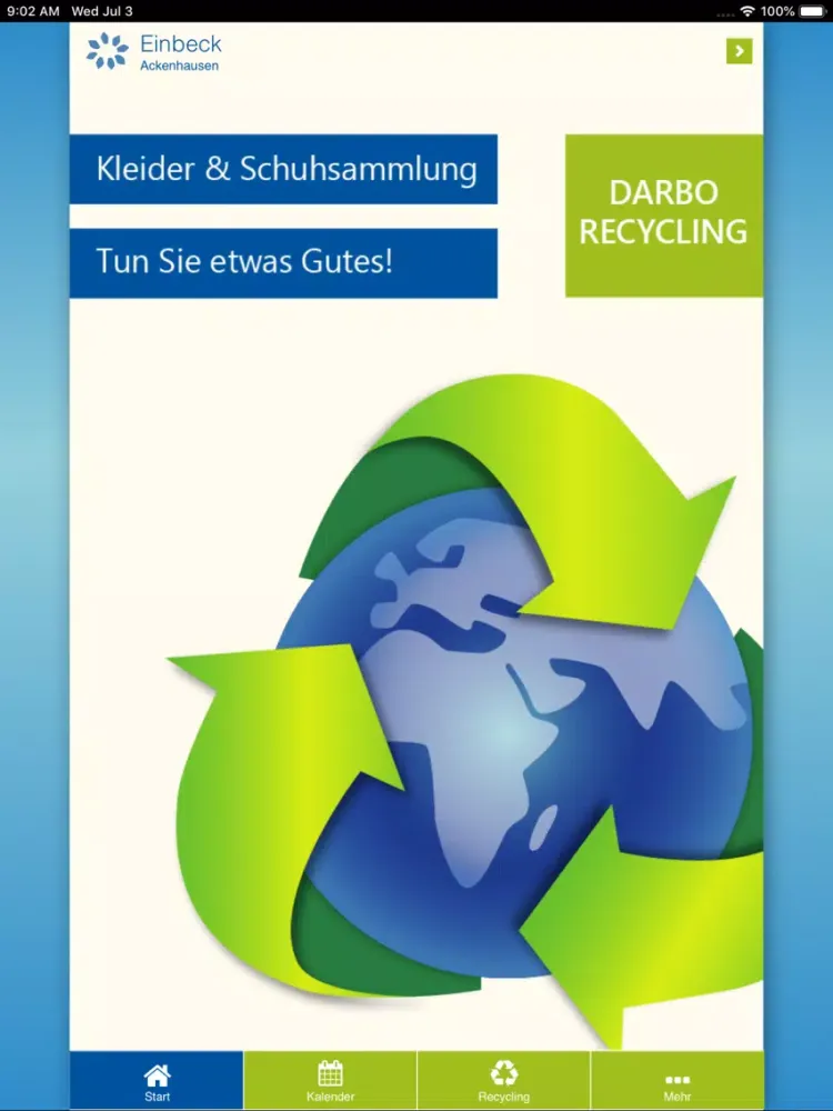 Capturas de tela do Darbo Recycling App iPad 