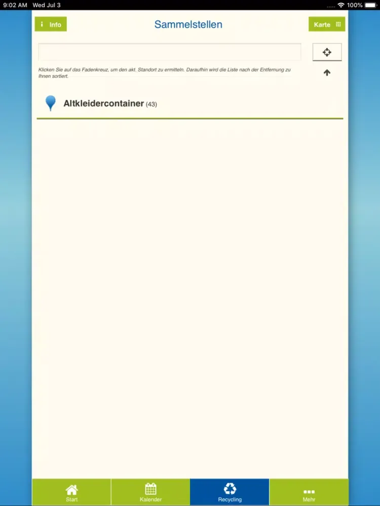 Capturas de tela do Darbo Recycling App iPad 