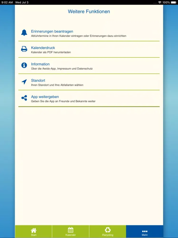 Capturas de tela do Darbo Recycling App iPad 