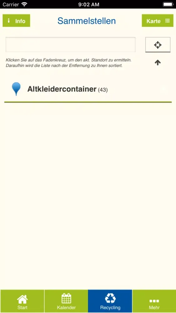 Capturas de tela do Darbo Recycling App