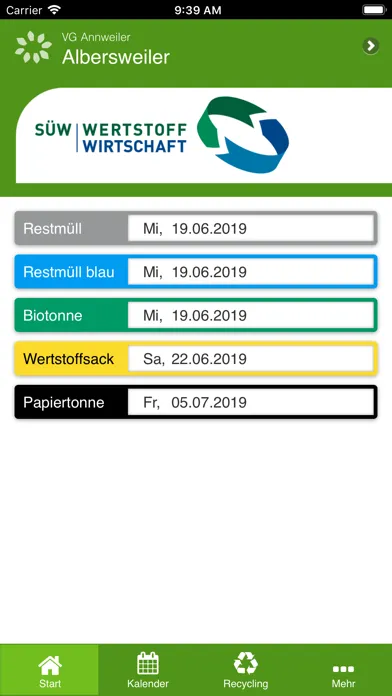 ภาพหน้าจอของ SÜW-WertstoffApp