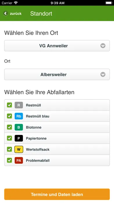 ภาพหน้าจอของ SÜW-WertstoffApp