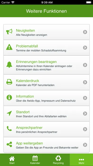 ภาพหน้าจอของ SÜW-WertstoffApp
